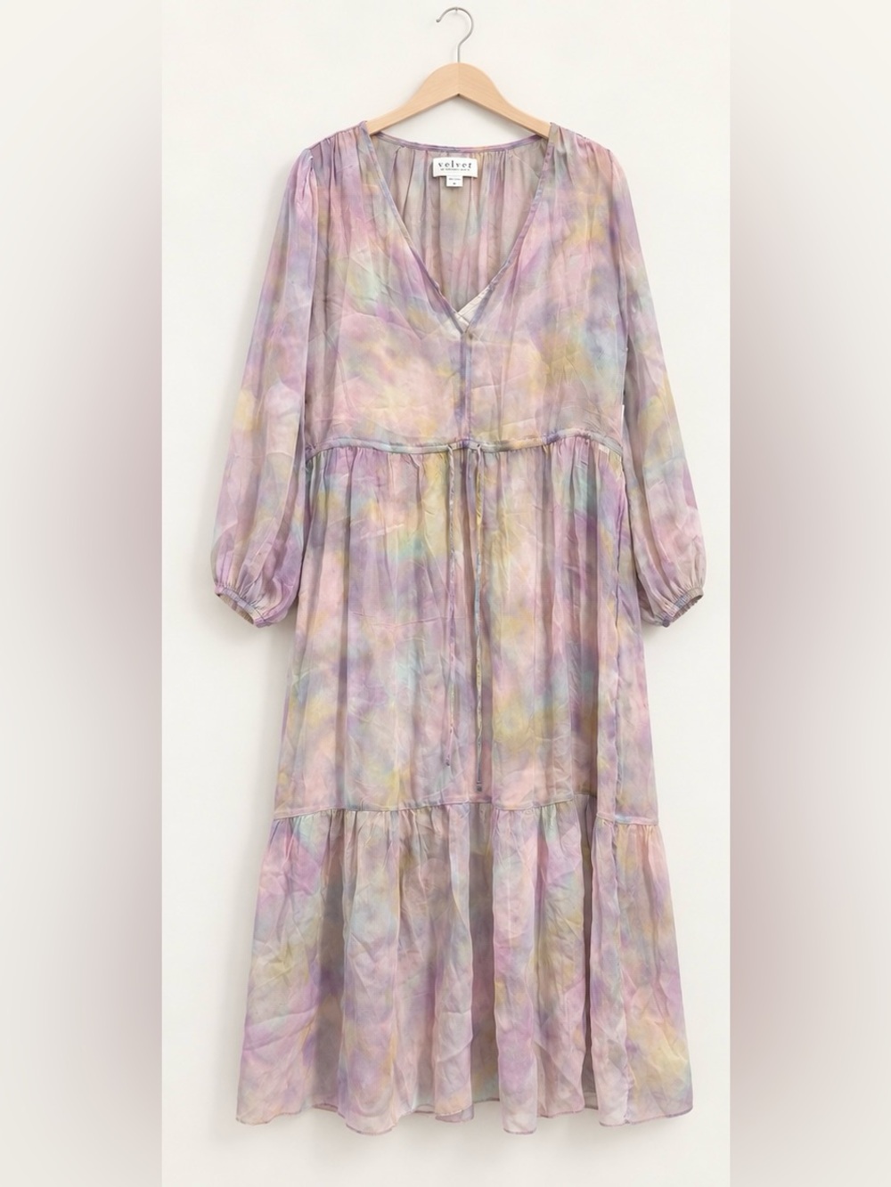 Velvet by Graham & Spencer Priscilla Waterlily Maxi Dress M NWT